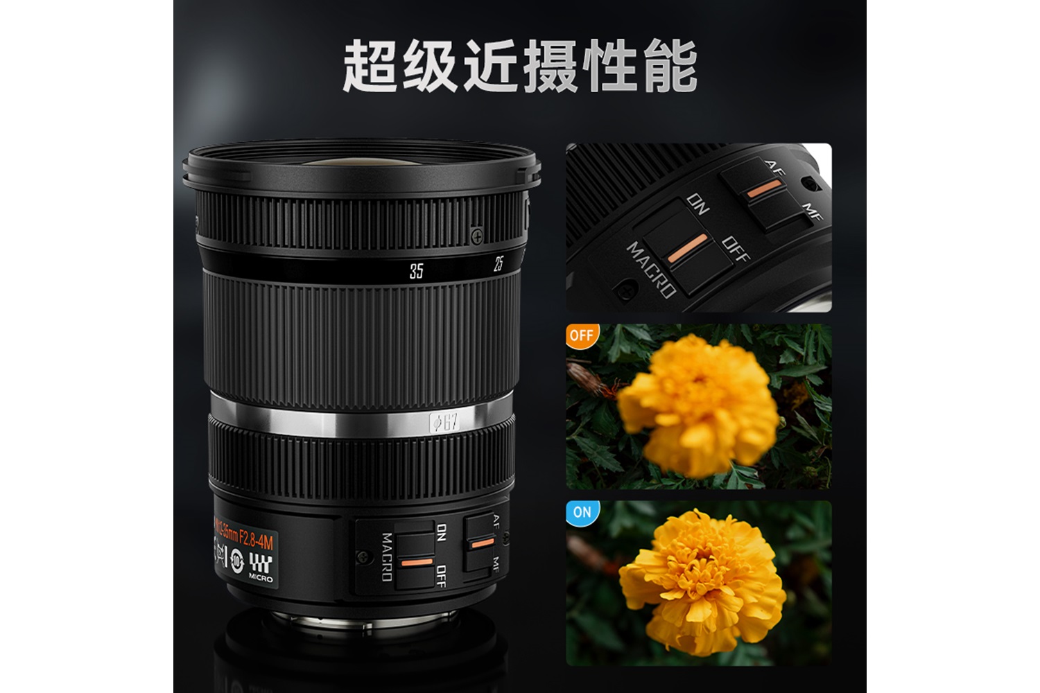 Yongnuo 12-35mm F/2.8-4 Micro Four Thirds Uyumlu Otofokus Zoom Lens