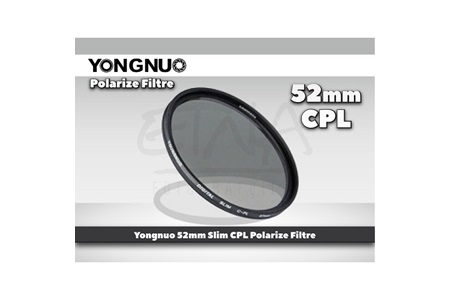 Yongnuo 52mm Slim CPL Polarize Filtre