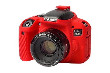 Easycover Canon 800D Silikon Kılıf Kırmızı
