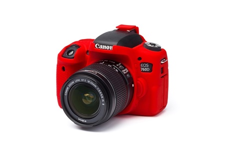 Easycover Canon 760D Silikon Kılıf Kırmızı